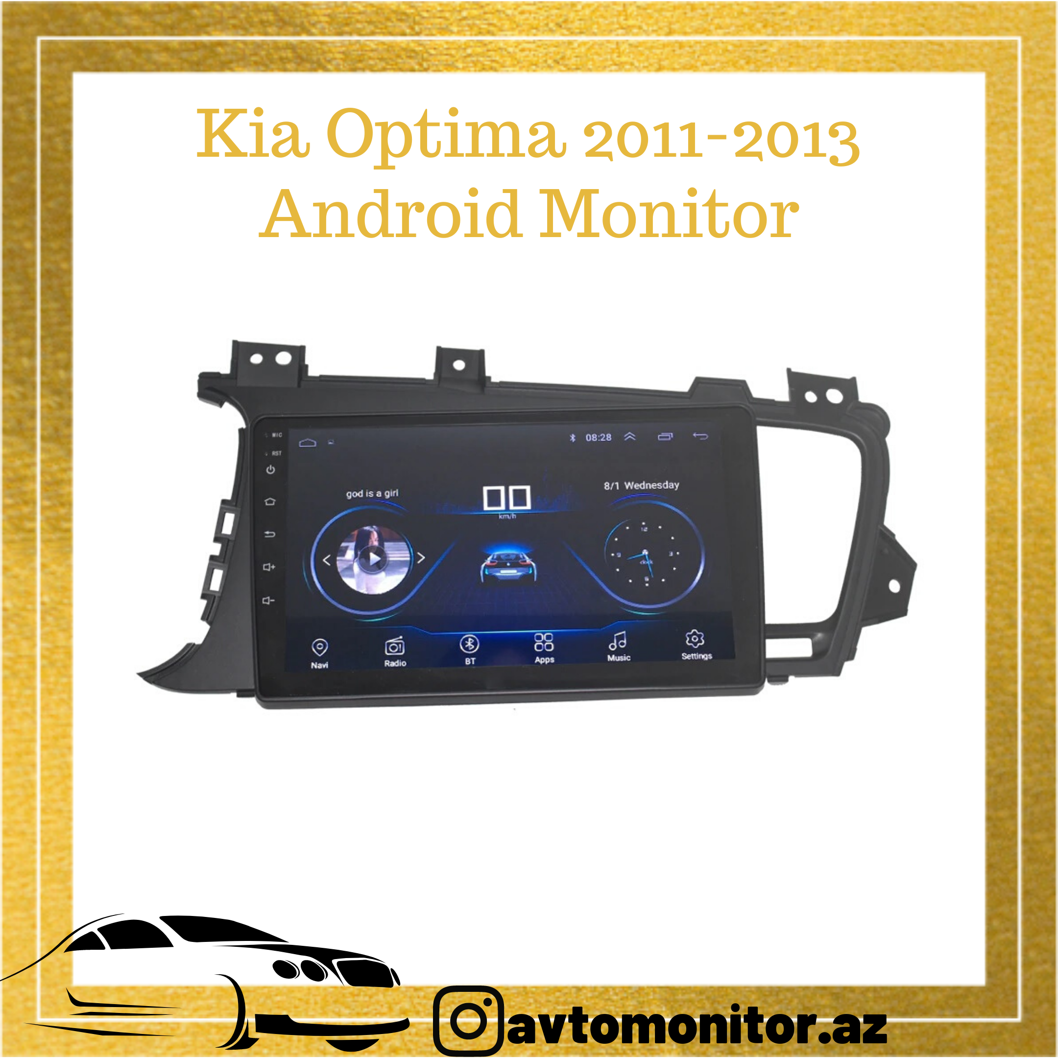 Kia Optima 2011-2013 üçün Android Monitor- -- --